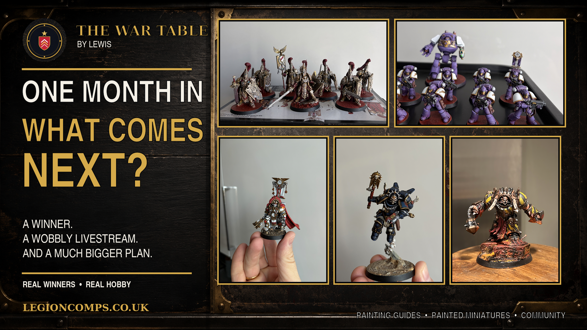 A selection of Horus Heresy miniatures painted by Legion Comps co-founder Lewis.