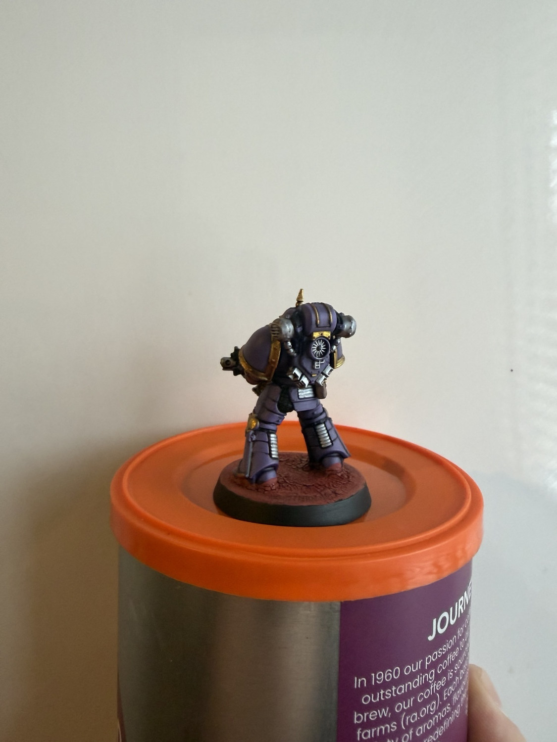 Step 13: Emperor's Children Mk III miniature with Legion marking and Martian Earth base — reference view 4