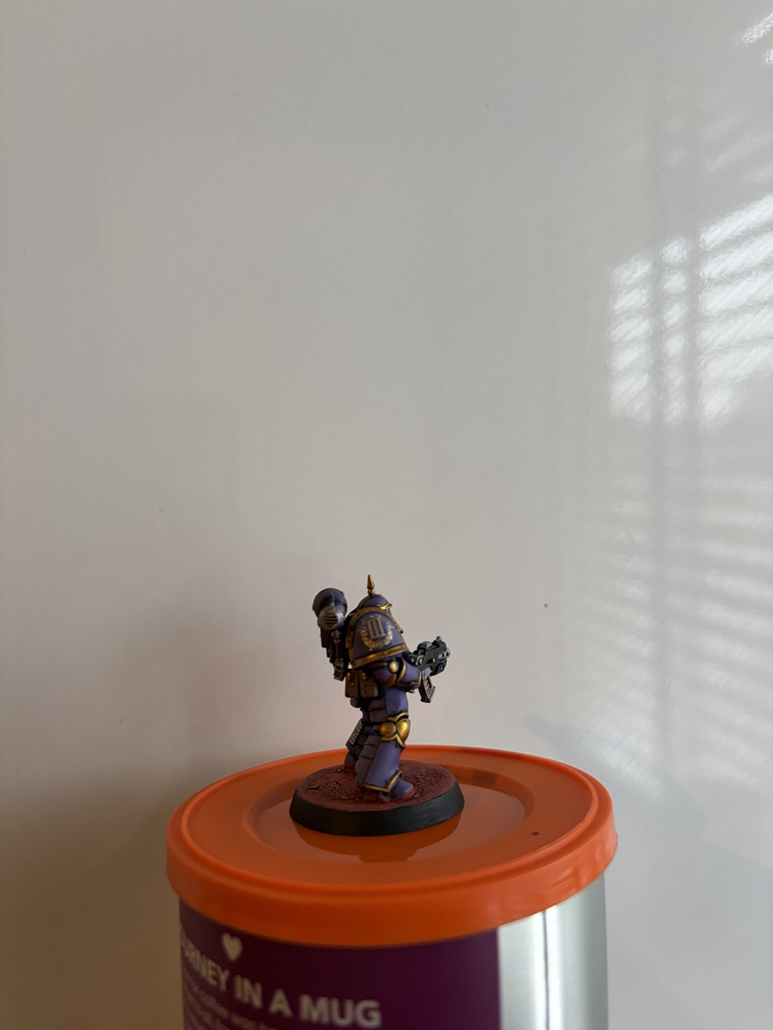 Step 13: Emperor's Children Mk III miniature with Legion marking and Martian Earth base — reference view 3