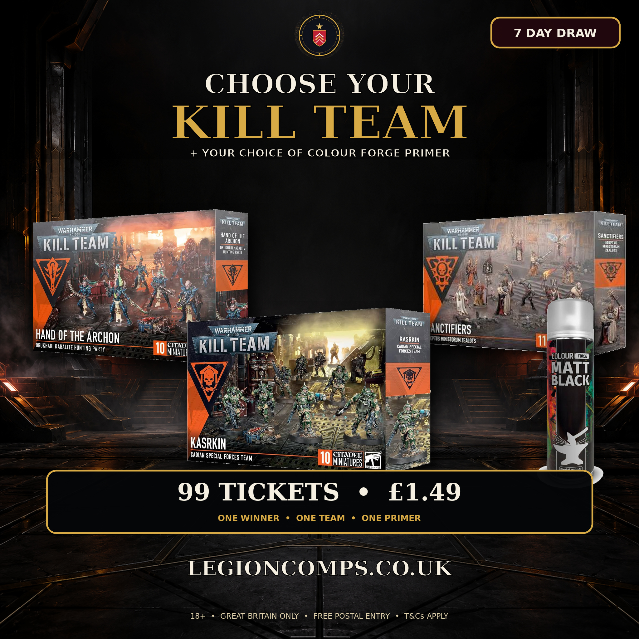 CHOOSE YOUR KILL TEAM + COLOUR FORGE PRIMER
