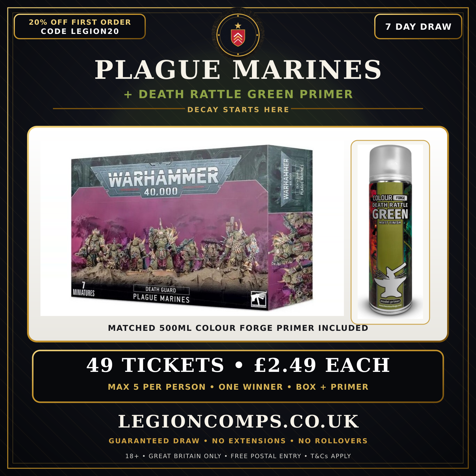 Death Guard Plague Marines + Death Rattle Green Primer