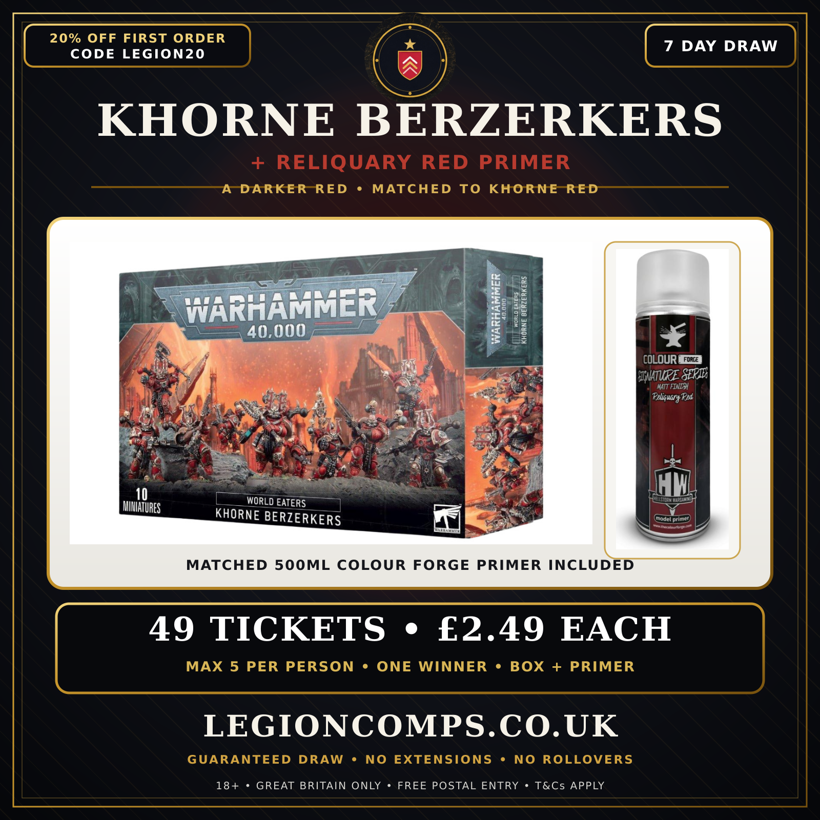 World Eaters Khorne Berzerkers + Reliquary Red Primer