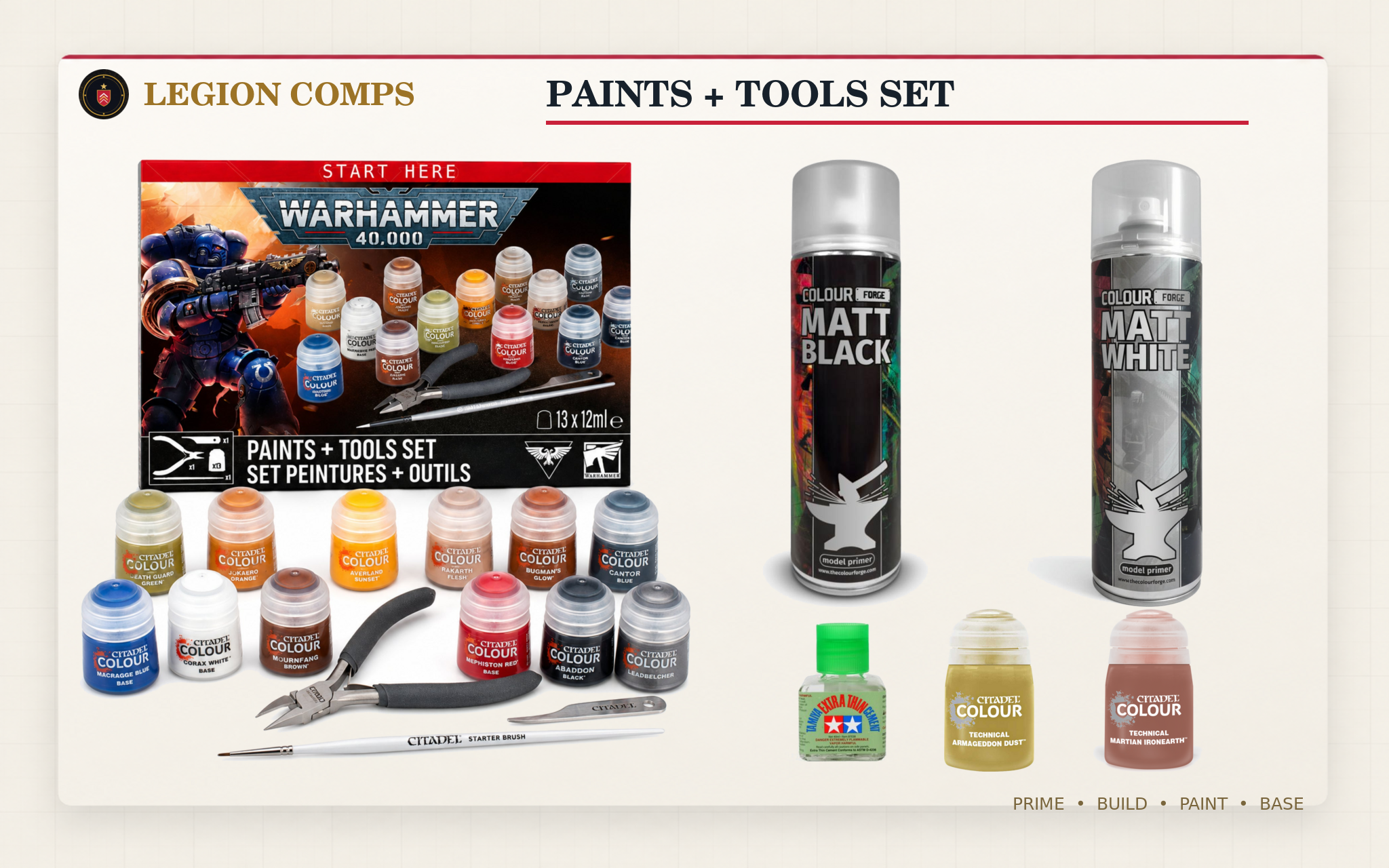 Paints + Tools set