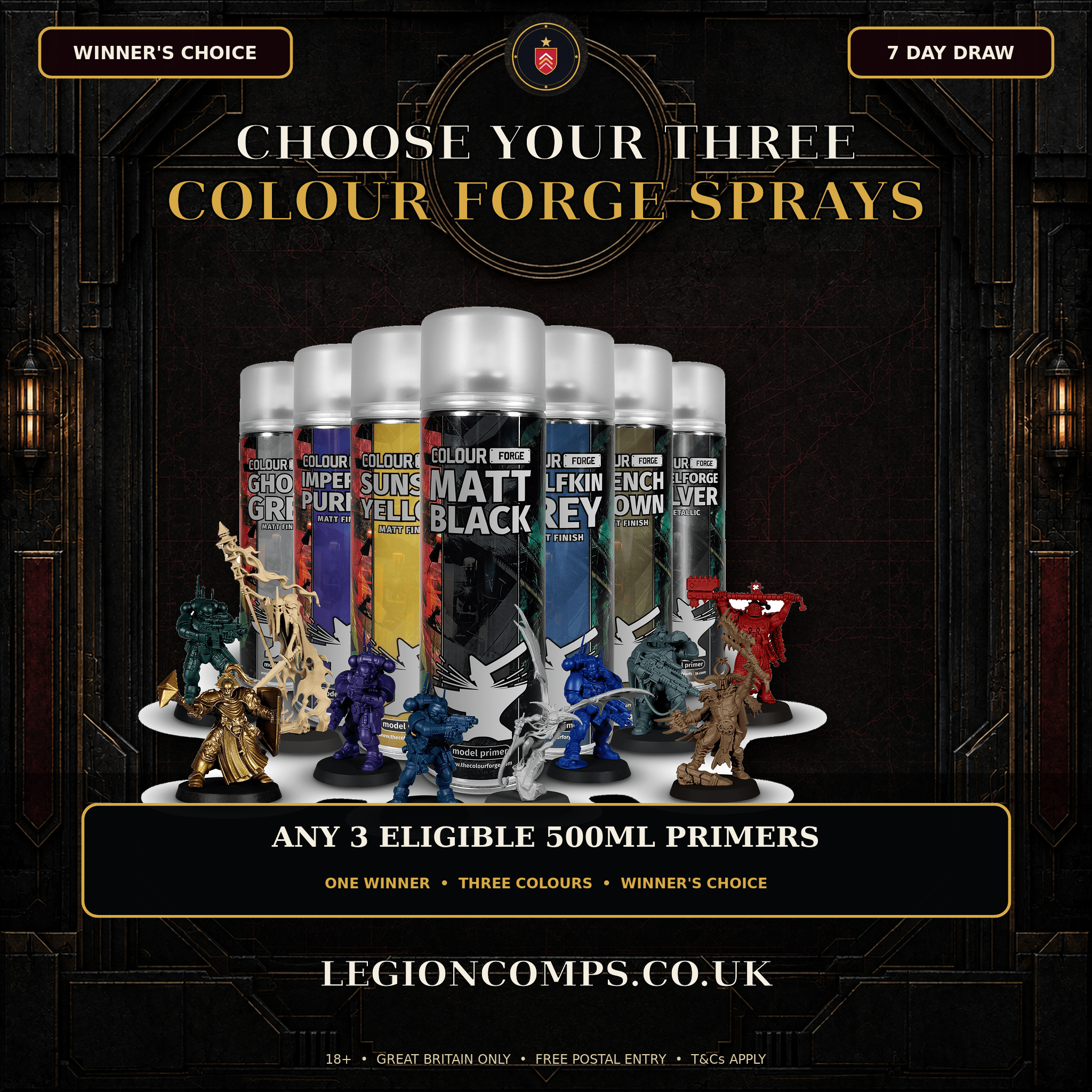 Three projects. Three colours. One winner - Colour Forge spray primers